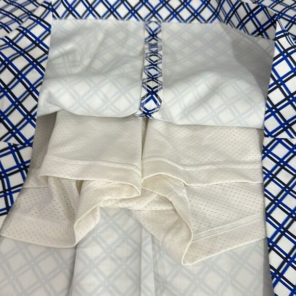 Tory Sport Printed Tech Twill Golf Skirt In Surf Blue Baseline Plaid Size M - Picture 6 of 12